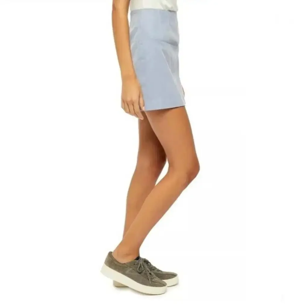Free People Days in the Sun Faux Leather Mini Skirt in Wisteria Breeze Size 10